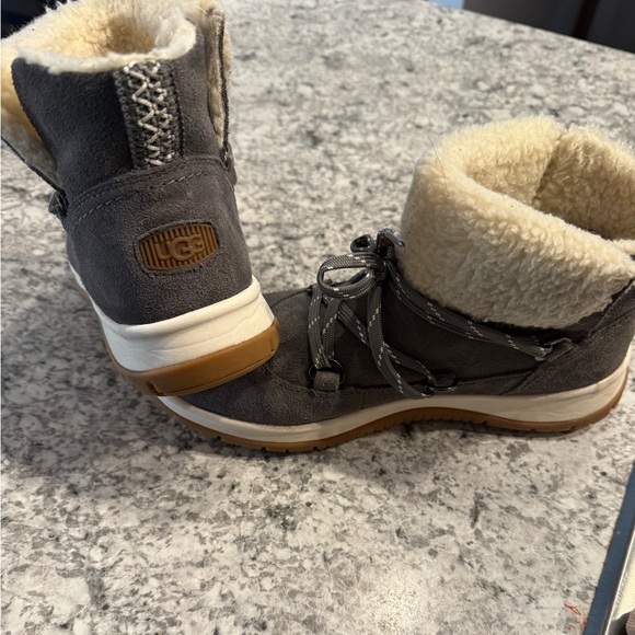 Ugg Stampd X Classic Boots - Cream | Editorialist Ugg Gray and Cream  Boots